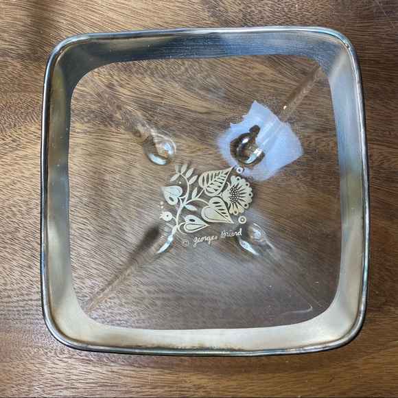 Set of Georges Briard Sterling Silver Overlay Glass Bowls - Picture 8 of 16